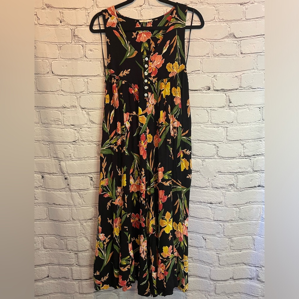 Easel Black Jumper with Vibrant Floral Print